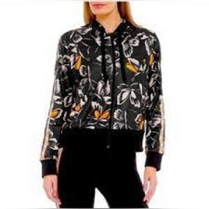 adidas Black Floral Bomber Jacket